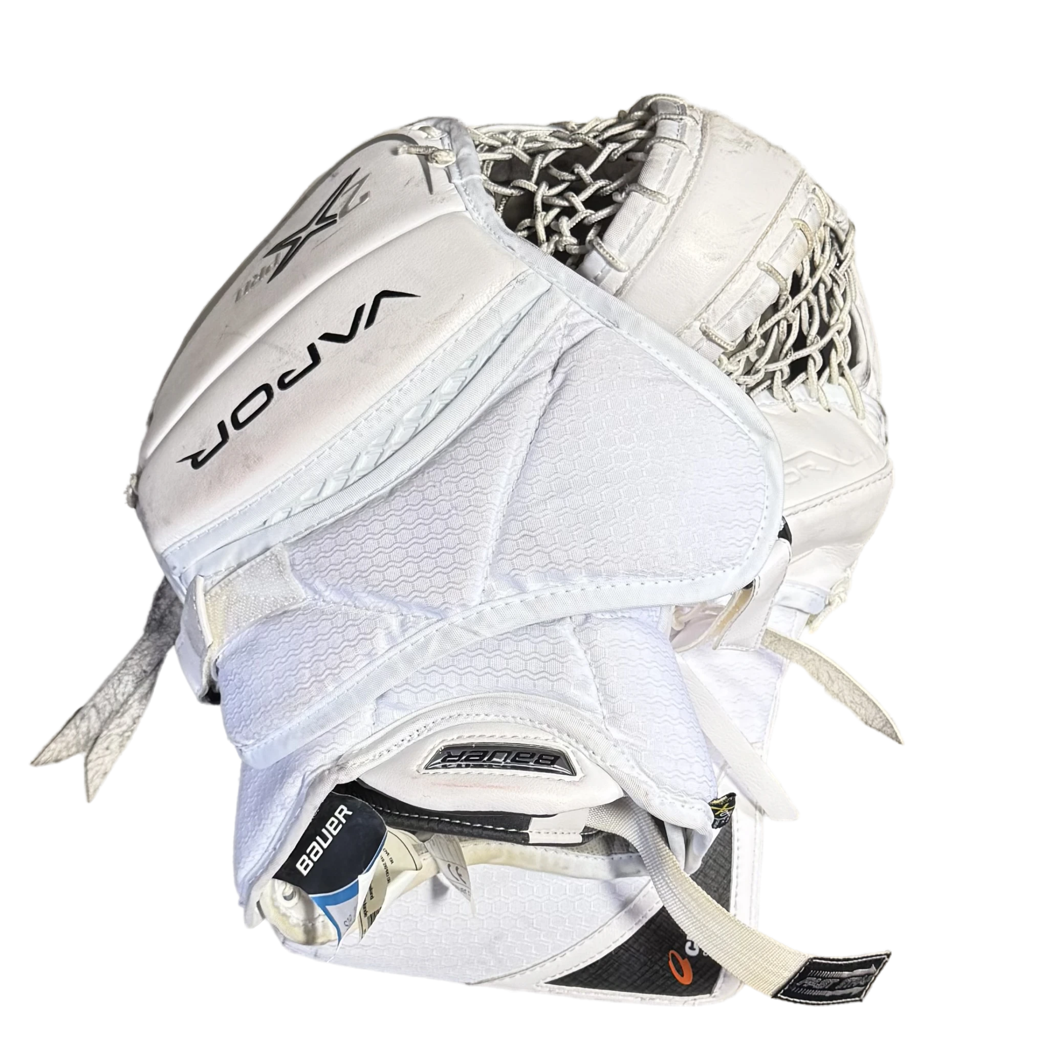 Bauer Supreme Mach - Gant de gardien NCAA Pro Stock d'occasion (blanc)